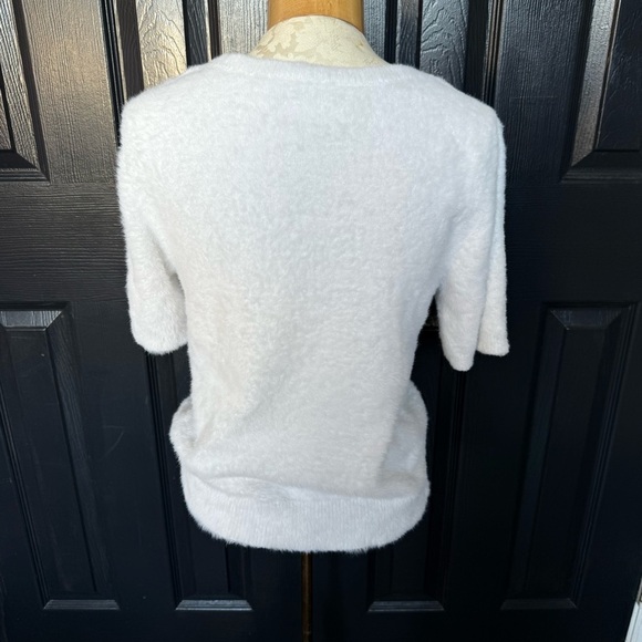 Maeve Scoop Neck Eyelash Sweater Tee L - Picture 9 of 12
